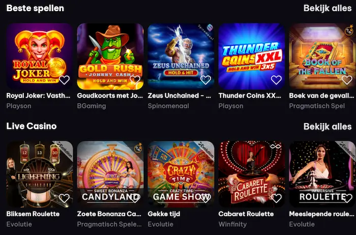 SpinMacho Casino games